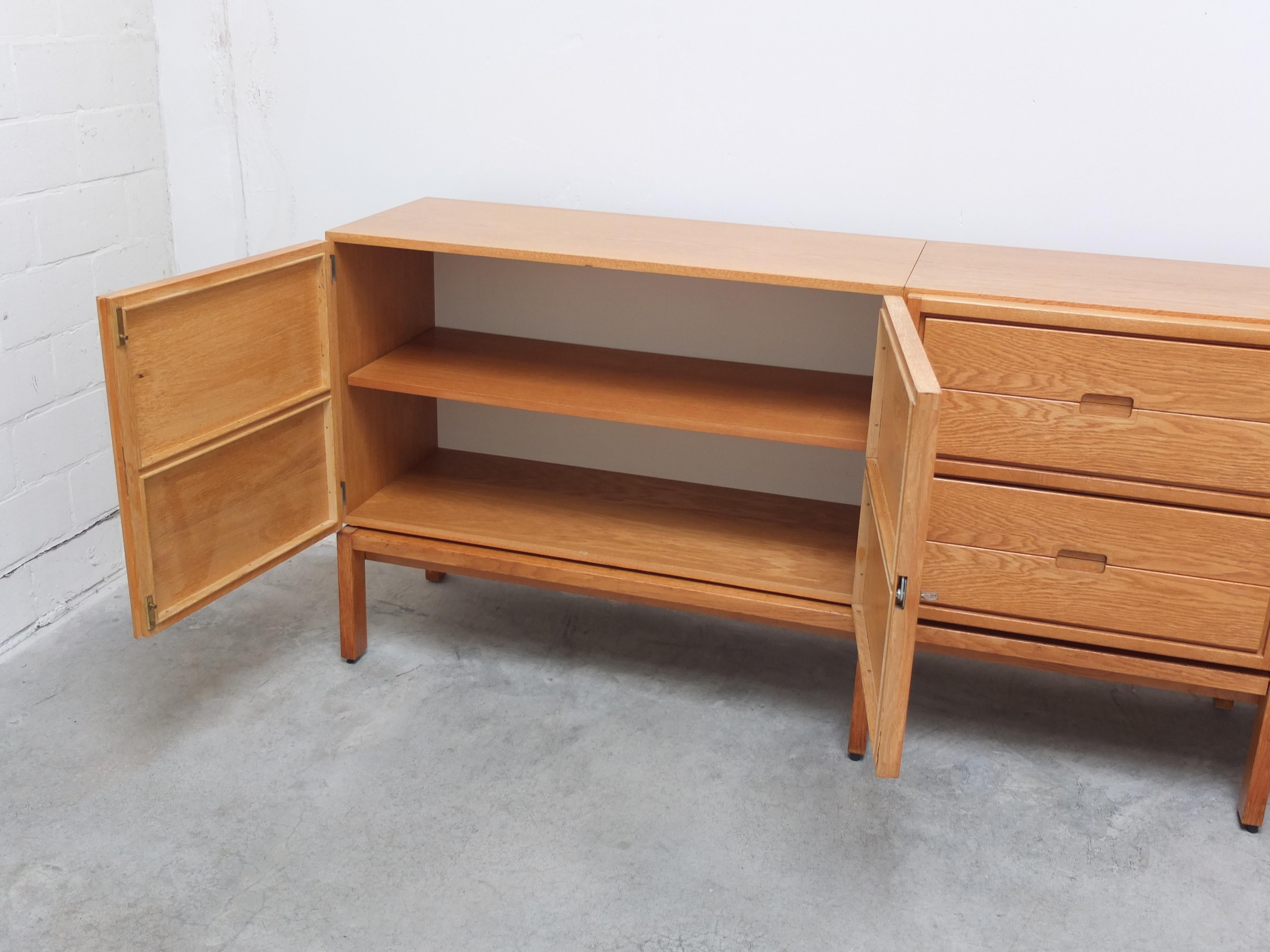Large Exclusive 'N-Line' Sideboard in Oak by P&J Neirinck, 1968 9