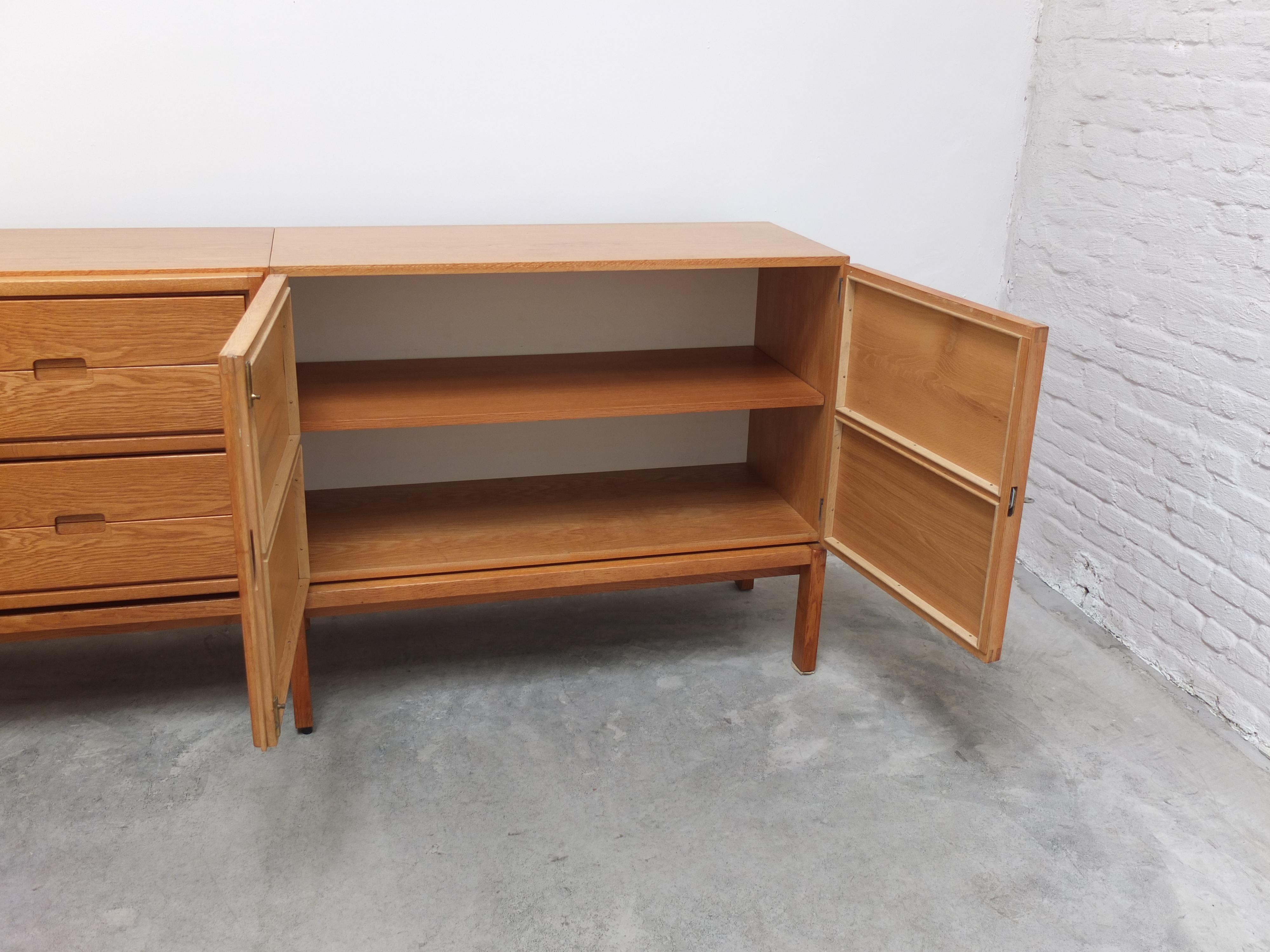 Large Exclusive 'N-Line' Sideboard in Oak by P&J Neirinck, 1968 11