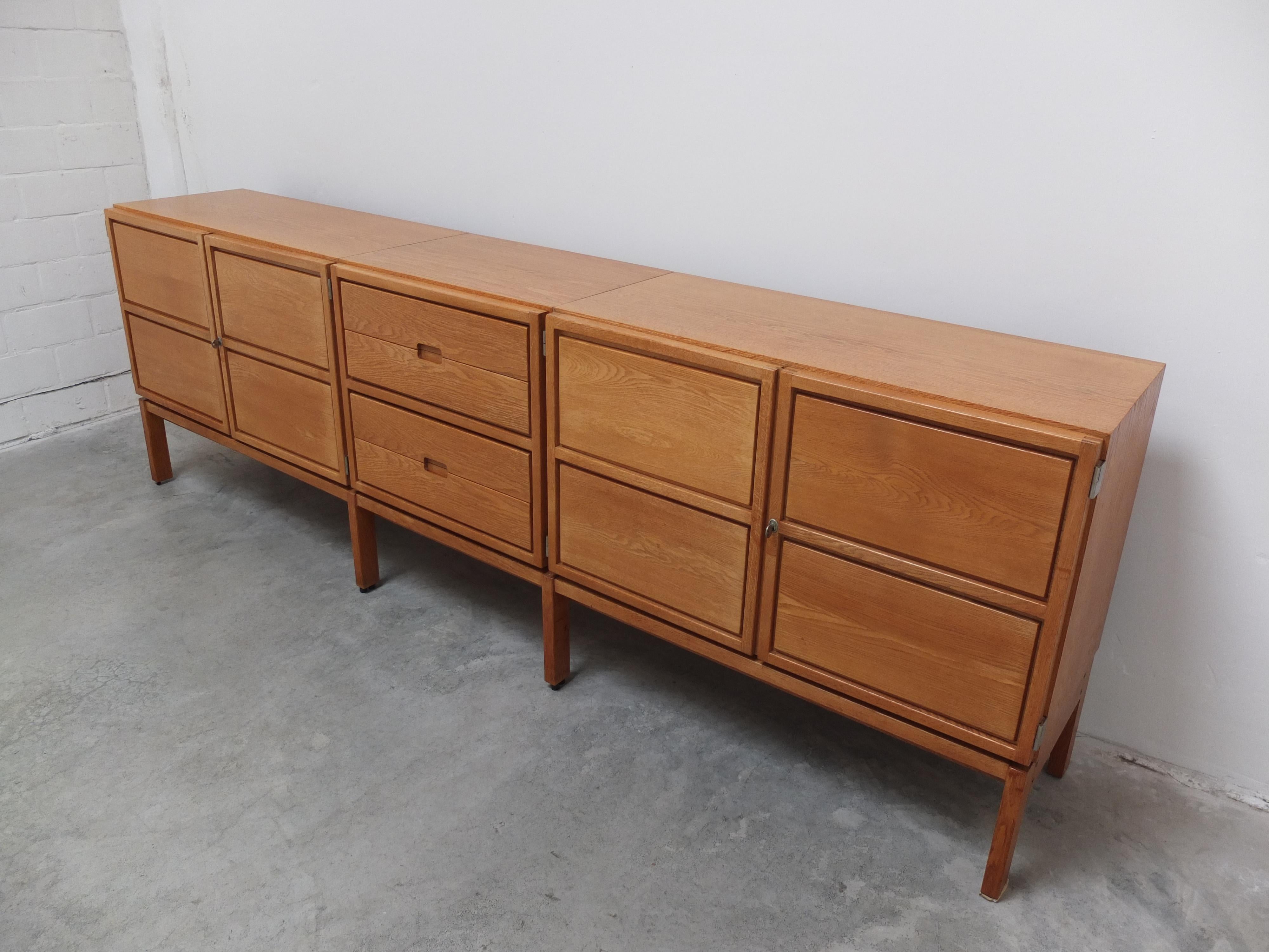 20th Century Large Exclusive 'N-Line' Sideboard in Oak by P&J Neirinck, 1968