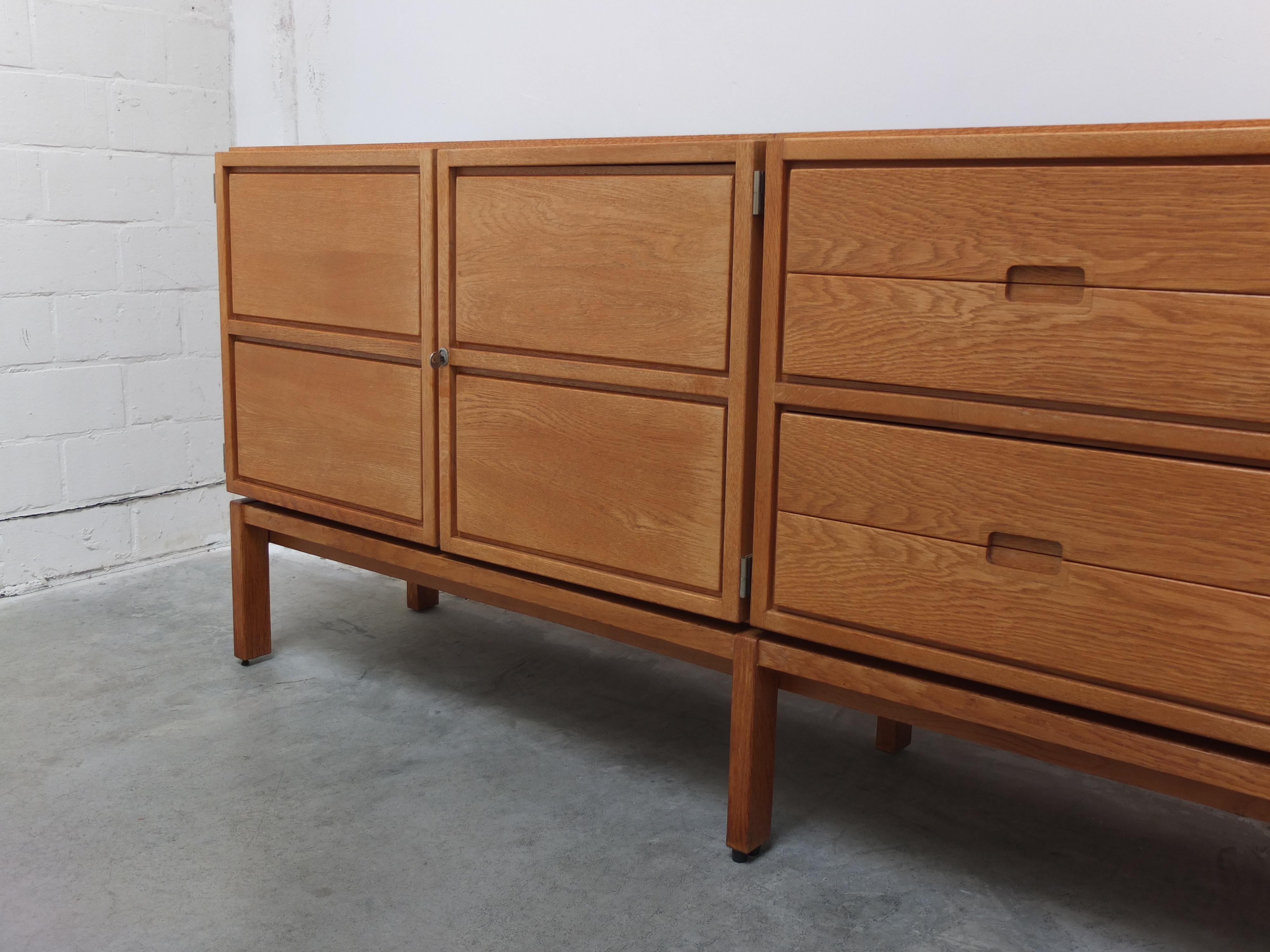 Large Exclusive 'N-Line' Sideboard in Oak by P&J Neirinck, 1968 2
