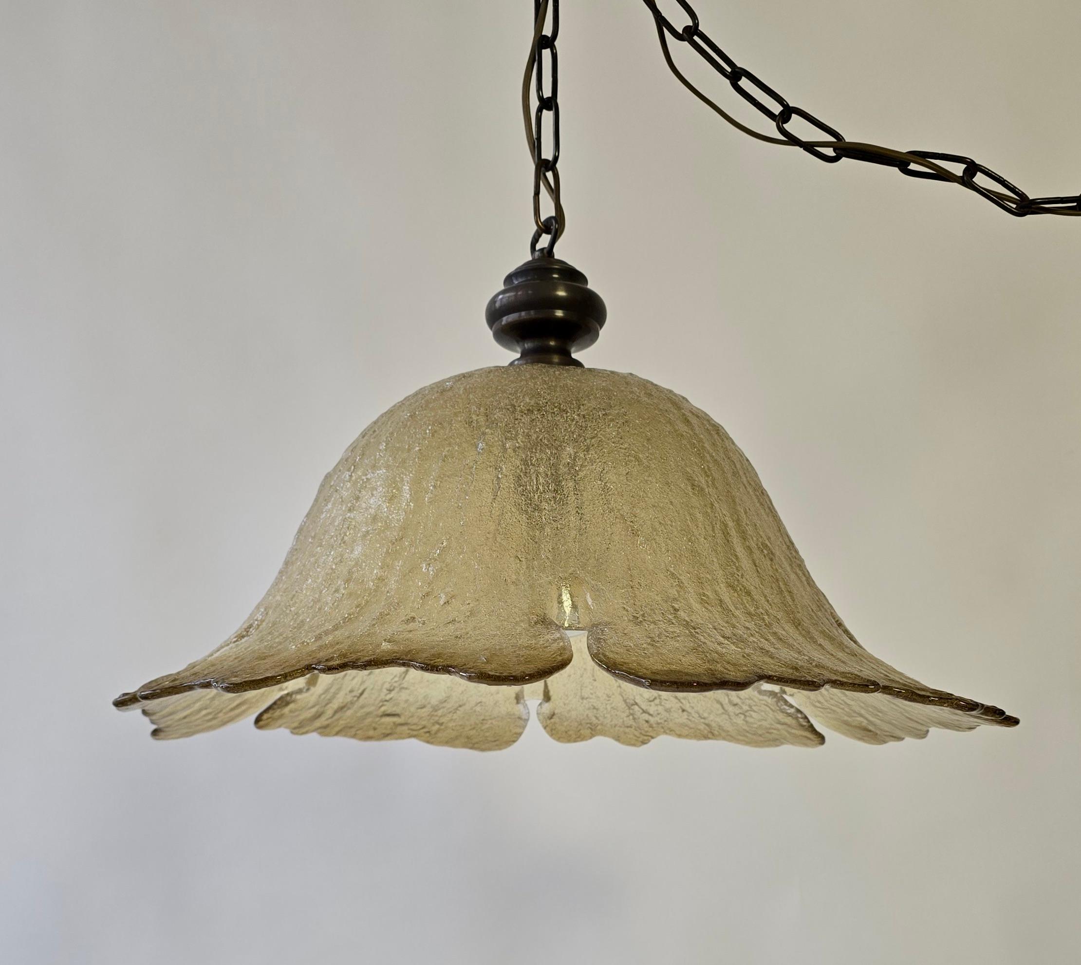 Large Exclusive Peill & Putzler Pendant Lamp – Mouth-blown Glass (1970s) In Good Condition For Sale In Antwerp, BE