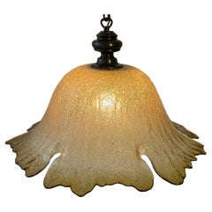 Grande lampe suspendue exclusive Peill & Putzler - Verre soufflé à la bouche (1970)