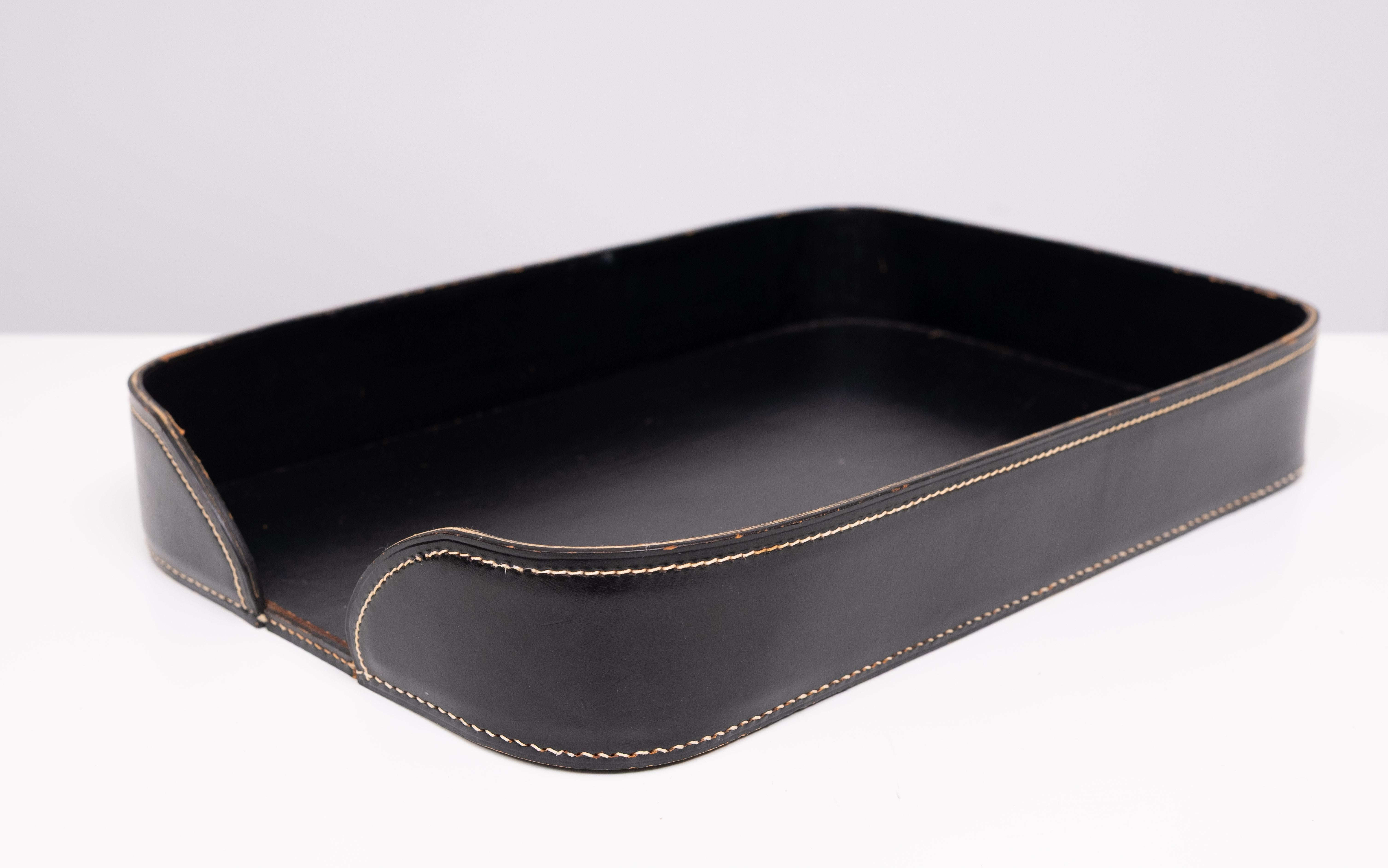 Grande set da scrivania esclusivo in pelle Stich 1960 Francia in vendita 11