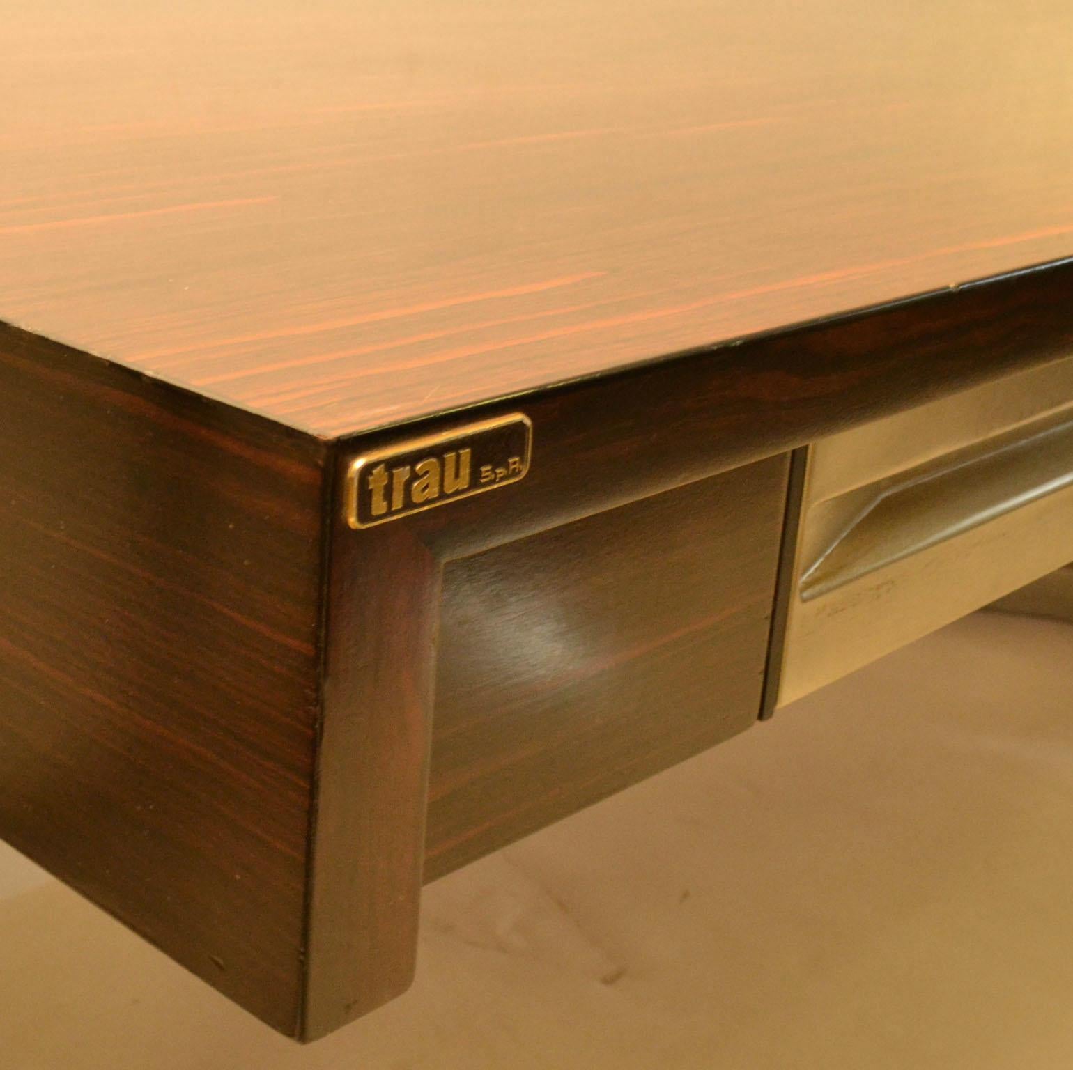 wood desk with metal legs