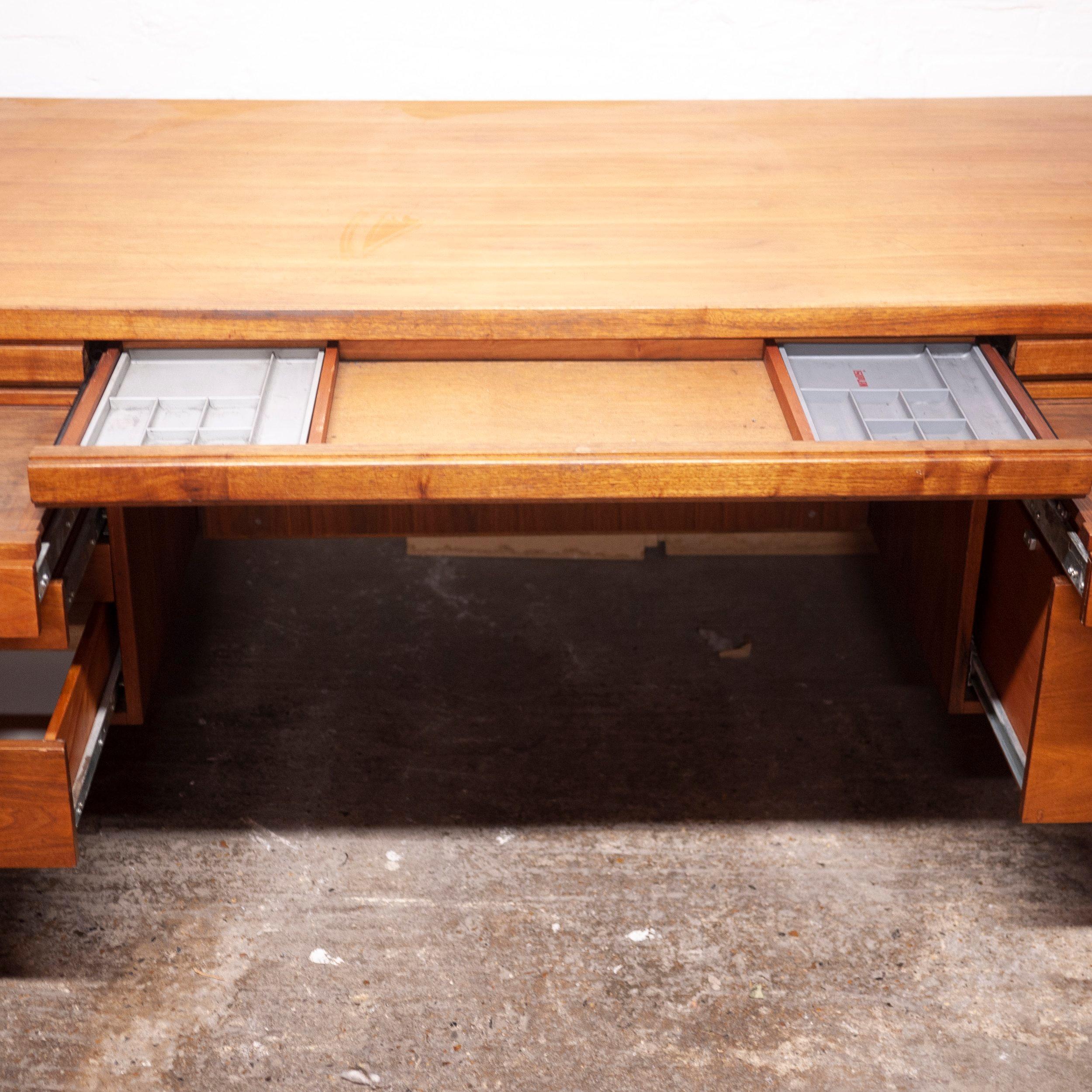 A walnut executive Danish designed desk by Jens Risom and manufactured in the U.S.A by by Jens Risom Design.

Designer - Jens Risom

Manufacturer - Jens Risom Design

Design Period - 1960 to 1969

Country of Manufacture - U.S.A

Style - Vintage,