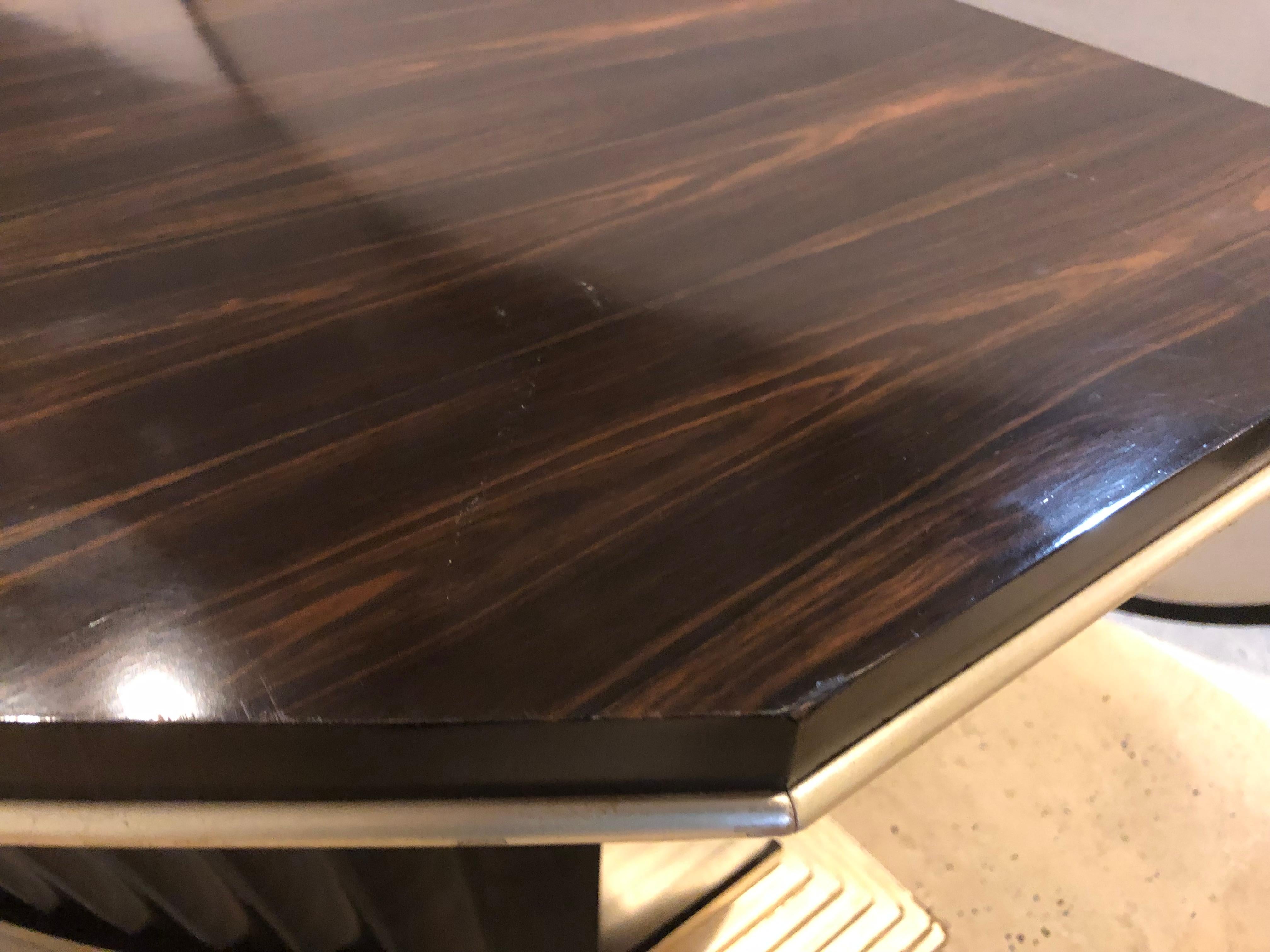 Large Executive's Desk or Centre Table Console in Rosewood Veneer Demilune Form 3