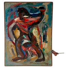 Großes expressionistisches figuratives Gemälde von Ferdinand Hocks