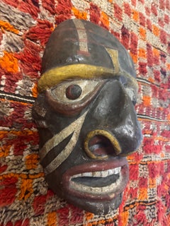 Large Expressionist Papier-Mâché Theater Mask, Central Europe, circa 1930s