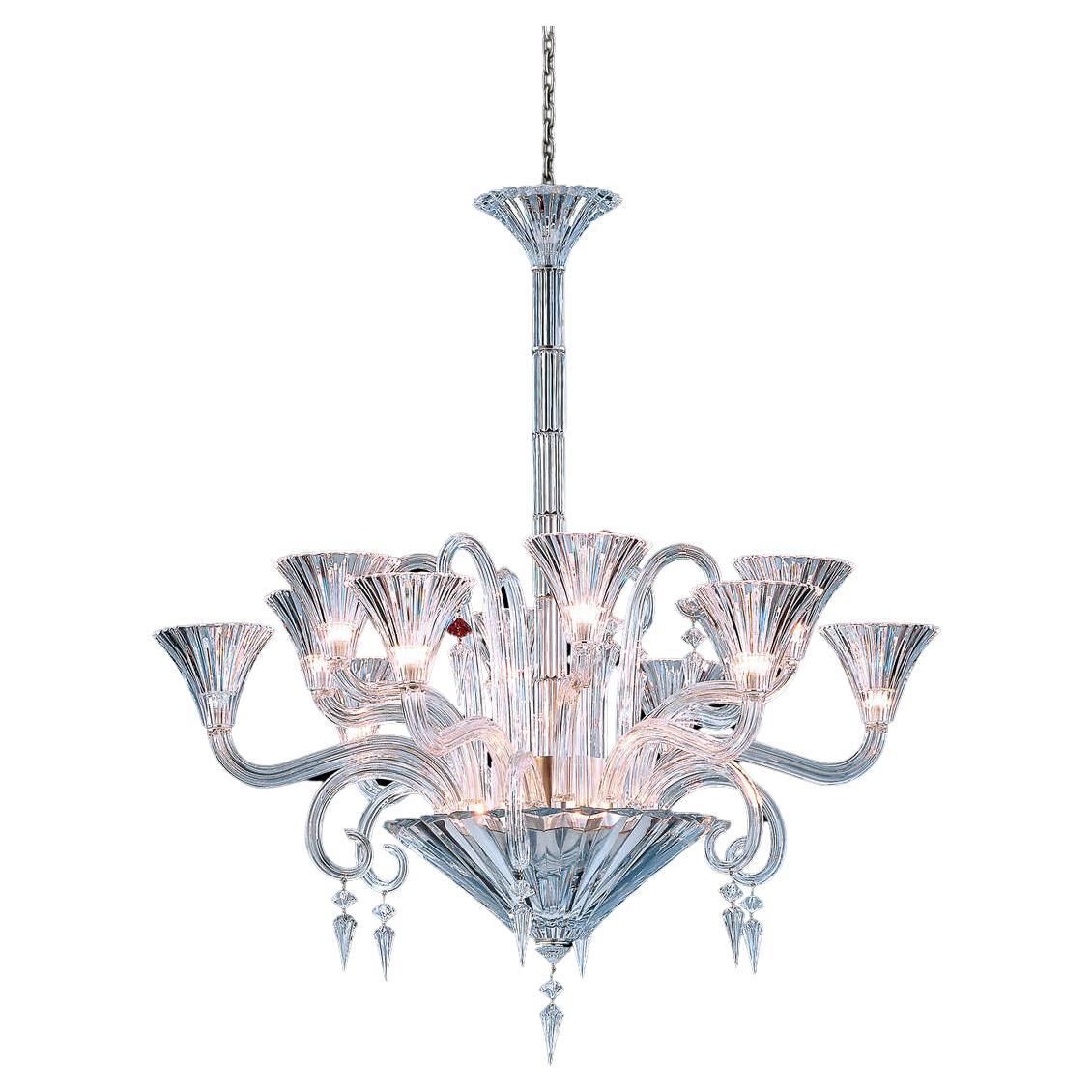 Large Exquisite French Baccarat Crystal Mille Nuits Twelve Light Chandelier