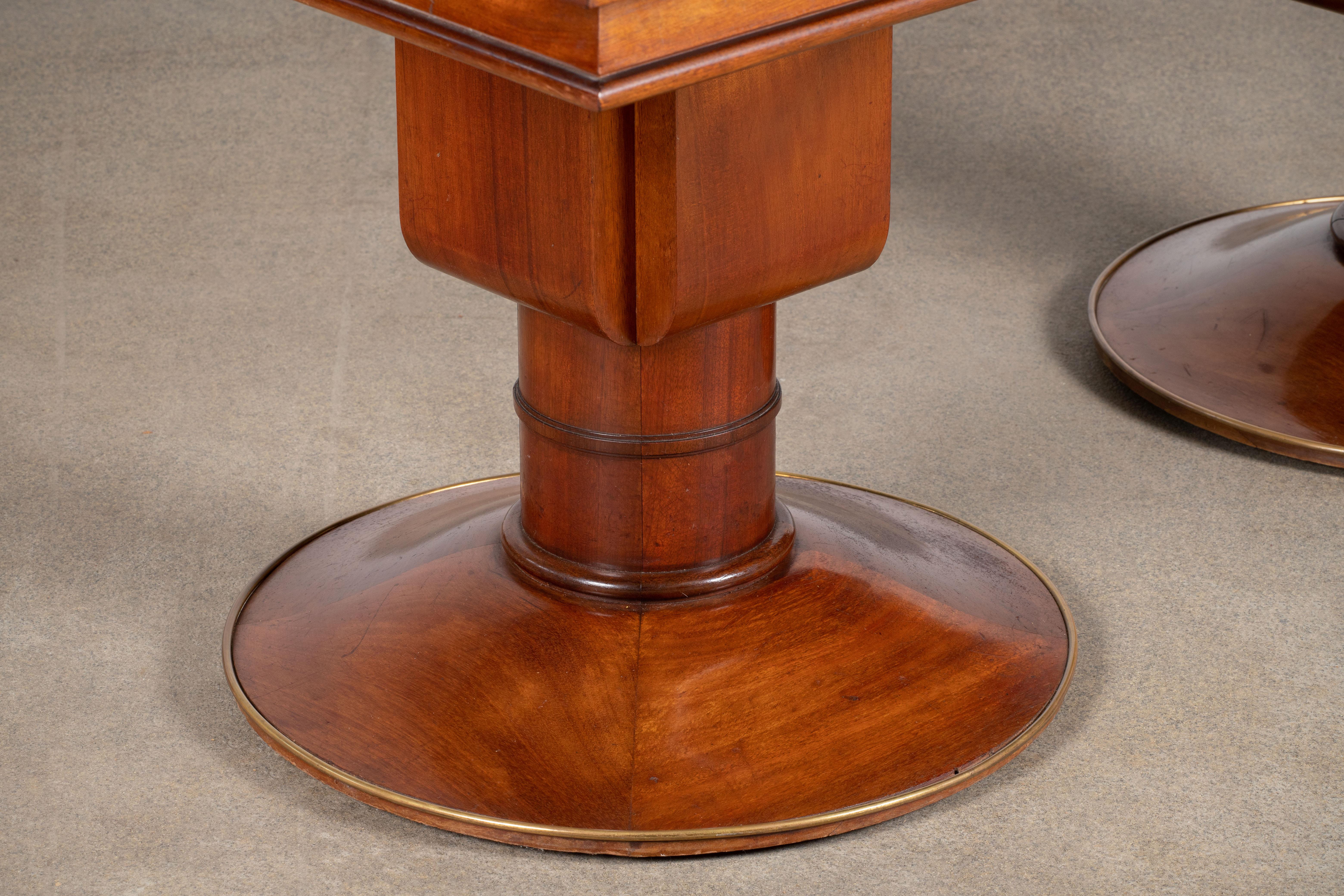 Large Extendable Art Deco Table, Solid Mahogany, France, 1930. 8