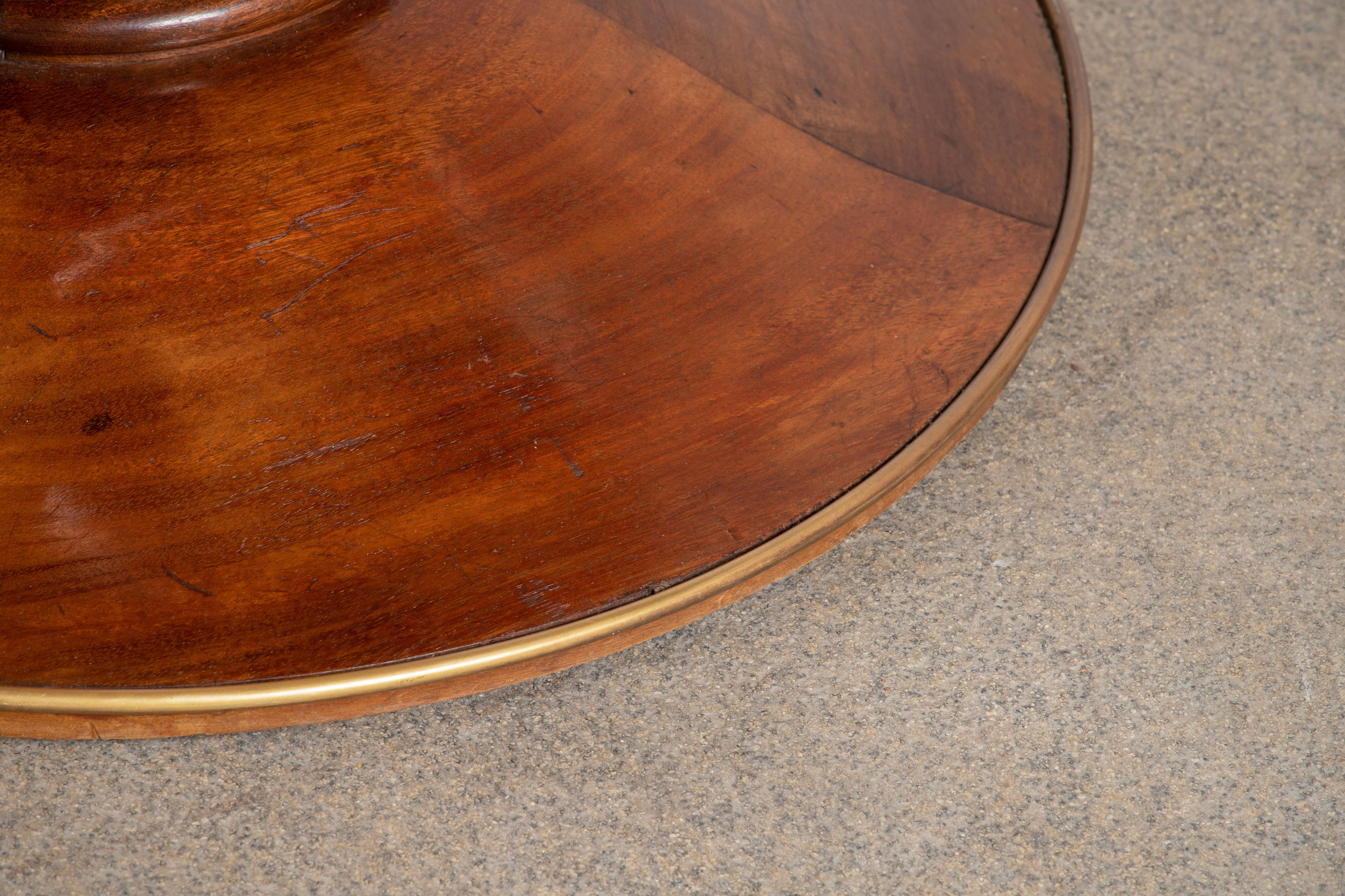 Large Extendable Art Deco Table, Solid Mahogany, France, 1930. 9