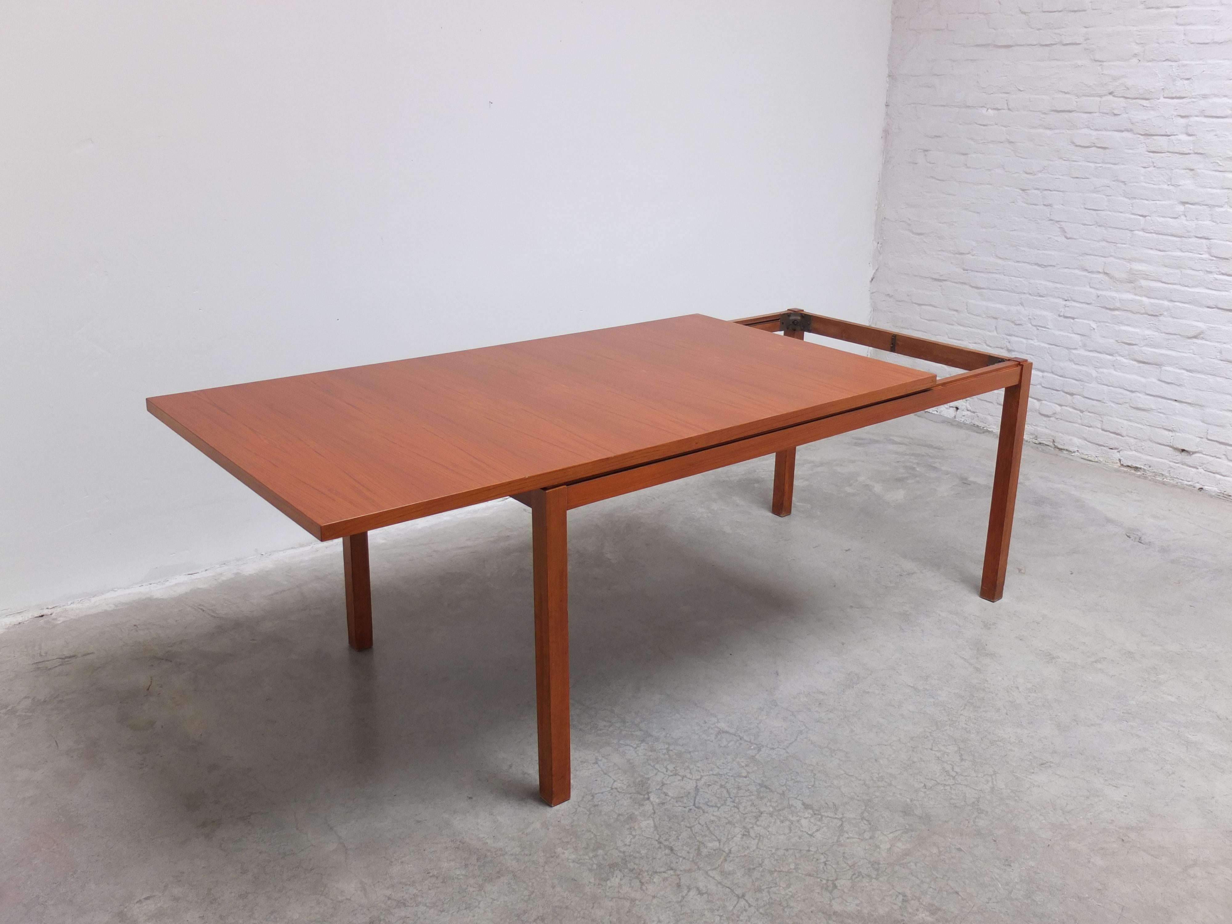 Large Extendable Dining Table by Oswald Vermaercke for V-Form, 1960s For Sale 6