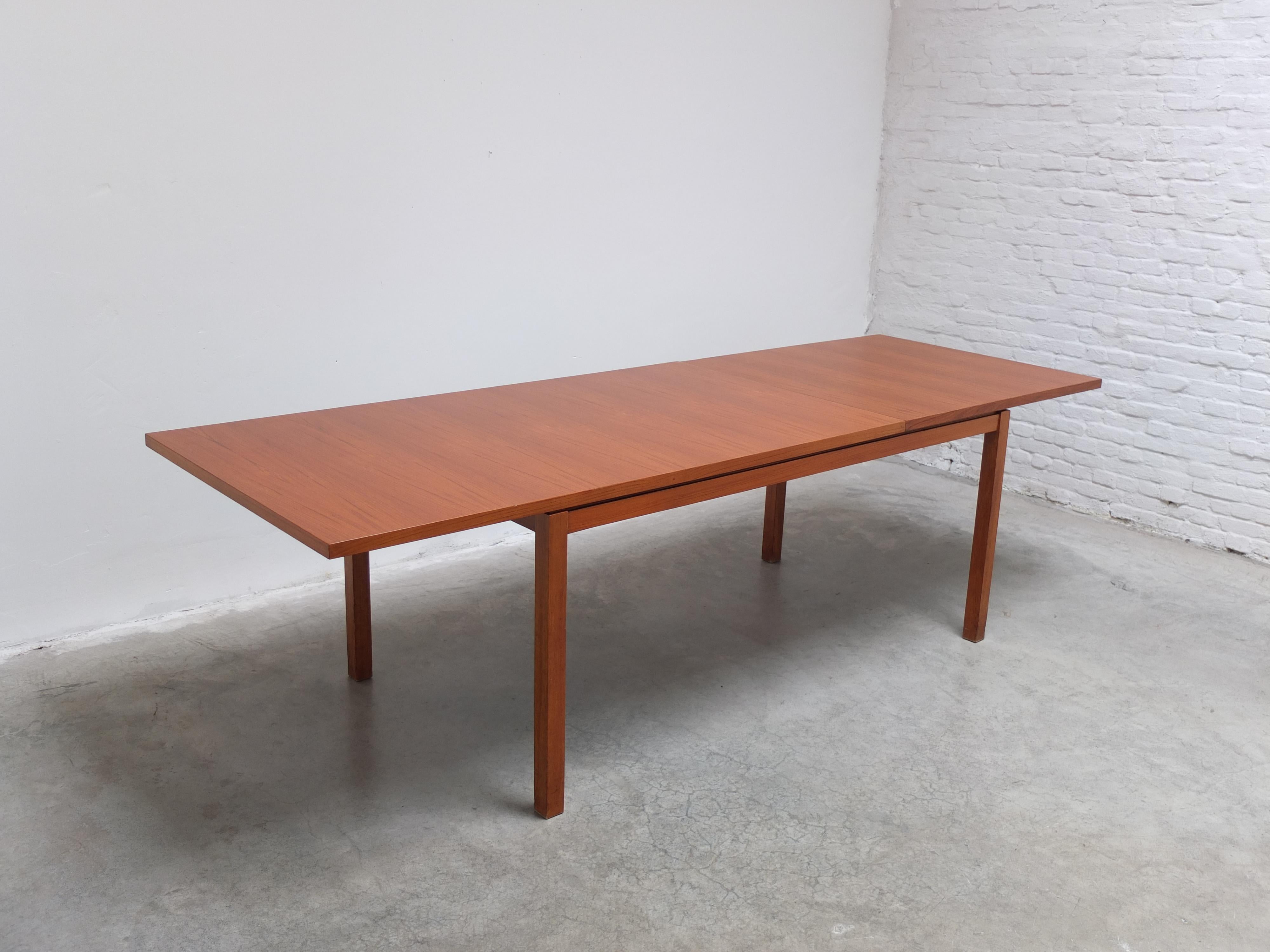 Large Extendable Dining Table by Oswald Vermaercke for V-Form, 1960s For Sale 12
