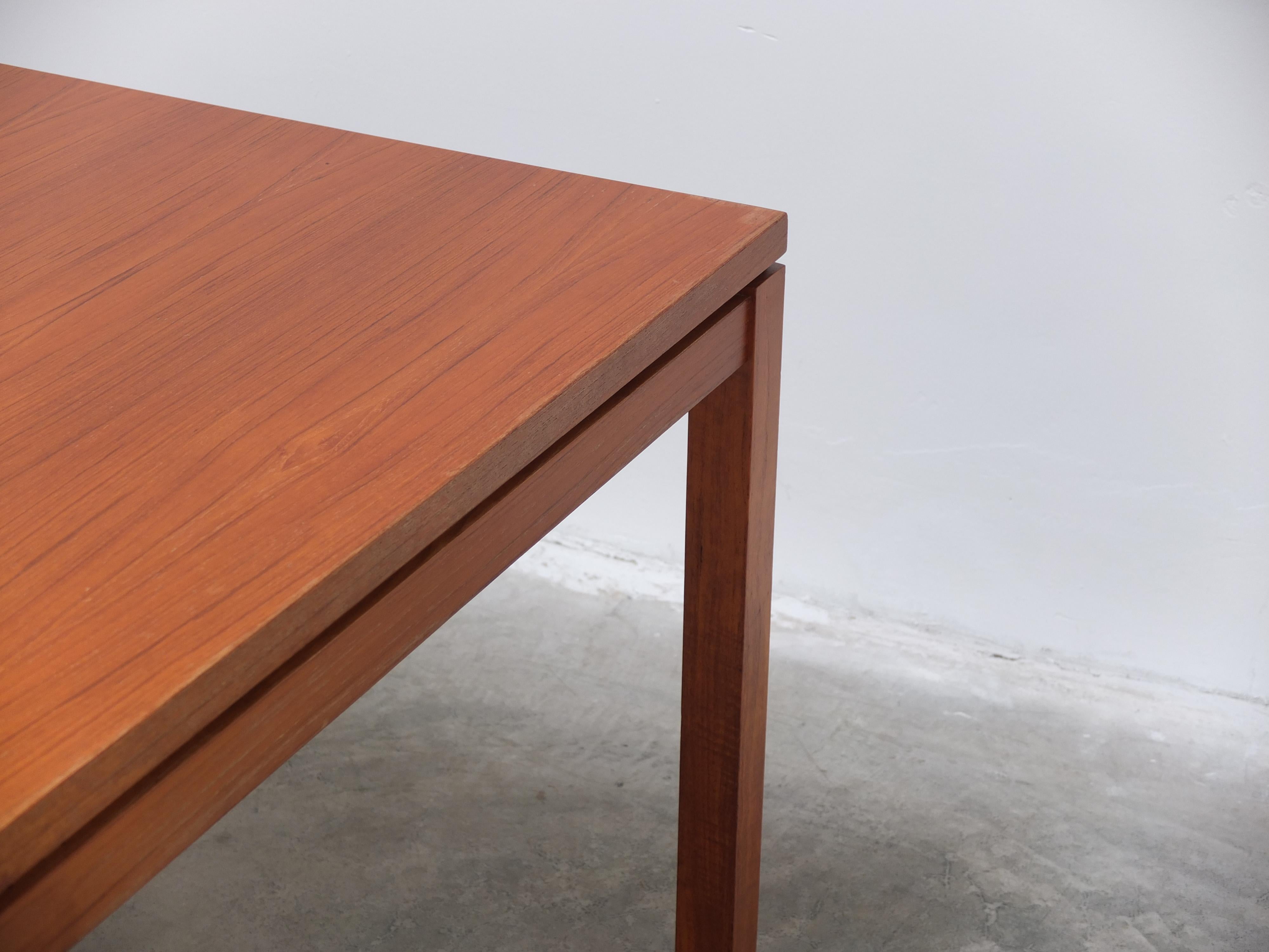 Teak Large Extendable Dining Table by Oswald Vermaercke for V-Form, 1960s For Sale
