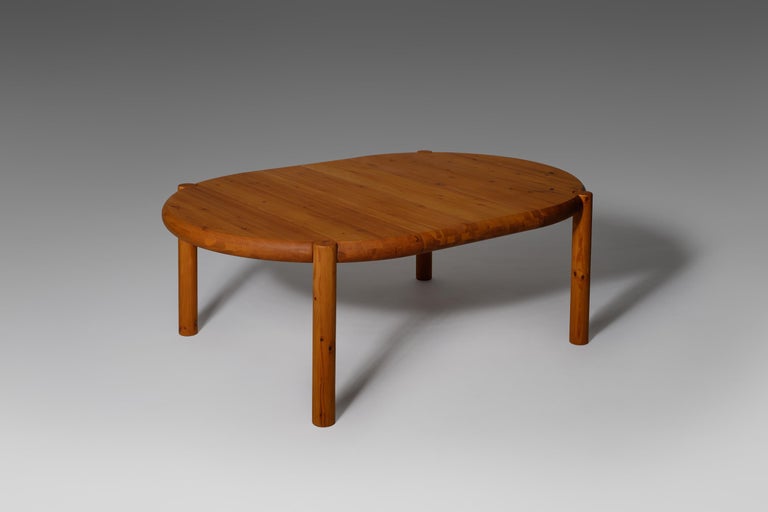 Large Extendable Dining Table in Solid Pine by Rainer Daumiller at 1stDibs