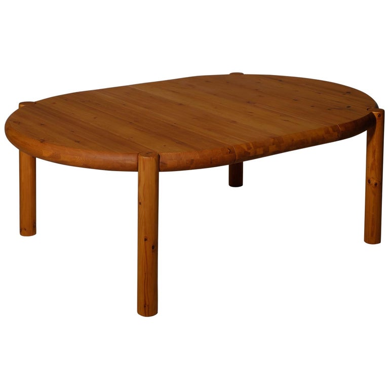 Large Extendable Dining Table in Solid Pine by Rainer Daumiller at 1stDibs