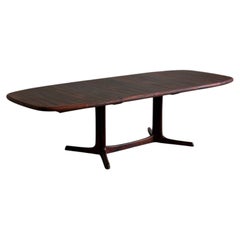 Large Extendable Double Pedestal Dining Table Rosewood Denmark MCM 1970s