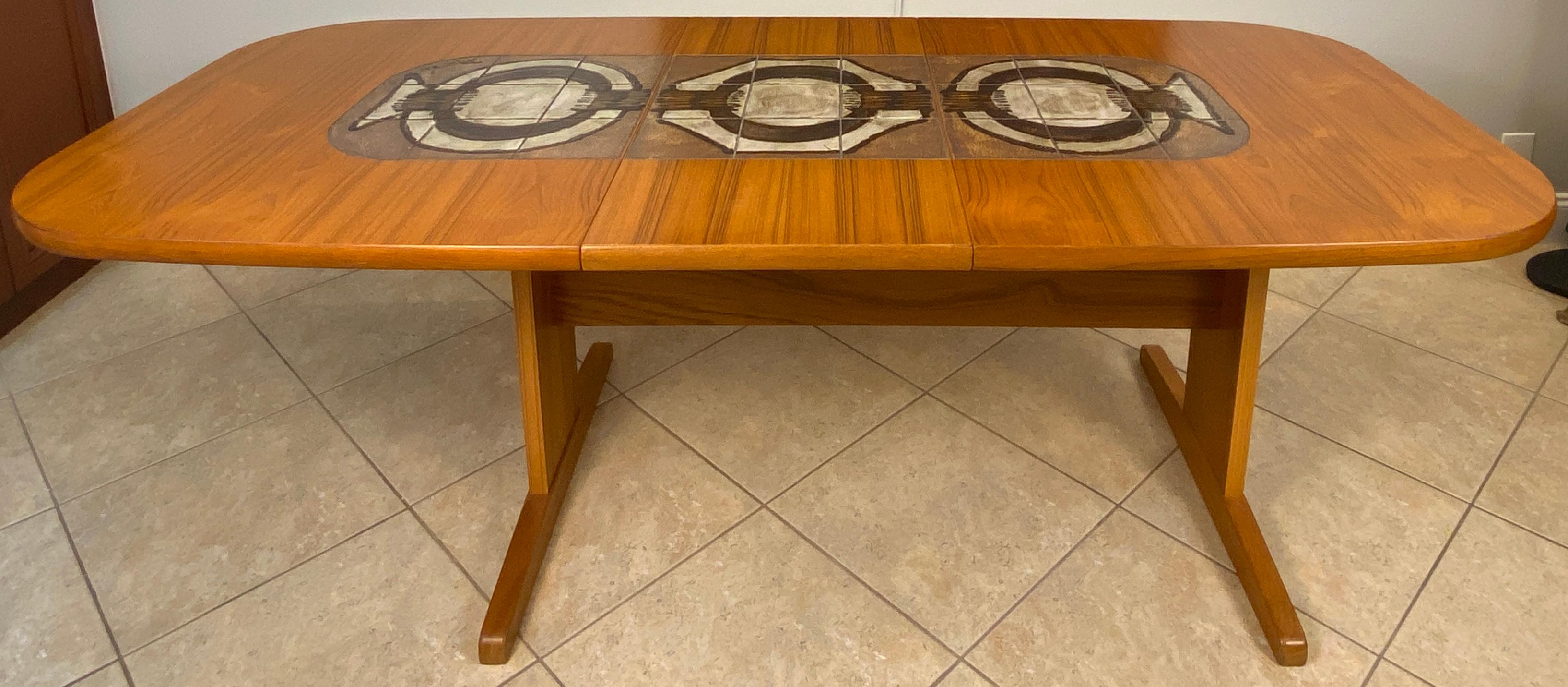 Mid-Century Modern Large Mid-Century Extendable Danish Dining Table or MCM Teak Dining Table For Sale