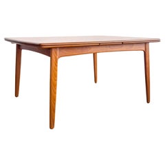 Large Extendable Mid-Century Teak Dining Table by Sven Aage Madsen