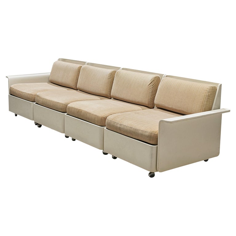 Large Extendable Modular Sofa on Wheels at 1stDibs extendable couch