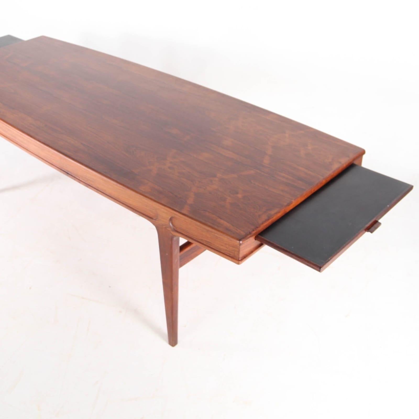 Grande table basse extensible en bois de rose en vente 5