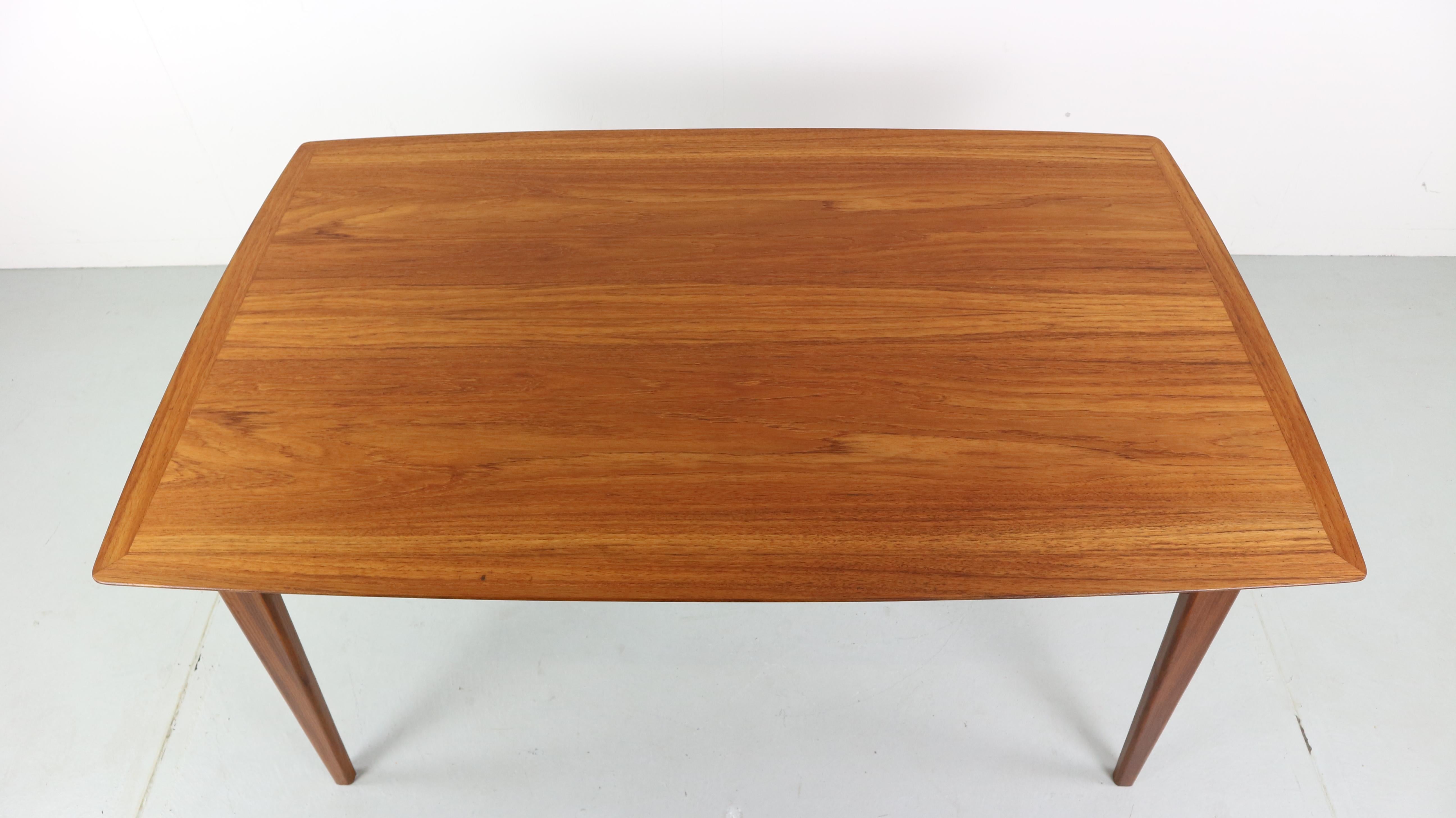 Large Extendable Teak Dining Table by Louis Van Teeffelen for Webe, 1950s 8