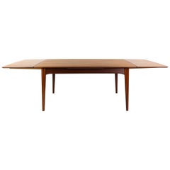 Large Extendable Teak Dining Table by Louis Van Teeffelen for Webe, 1950s