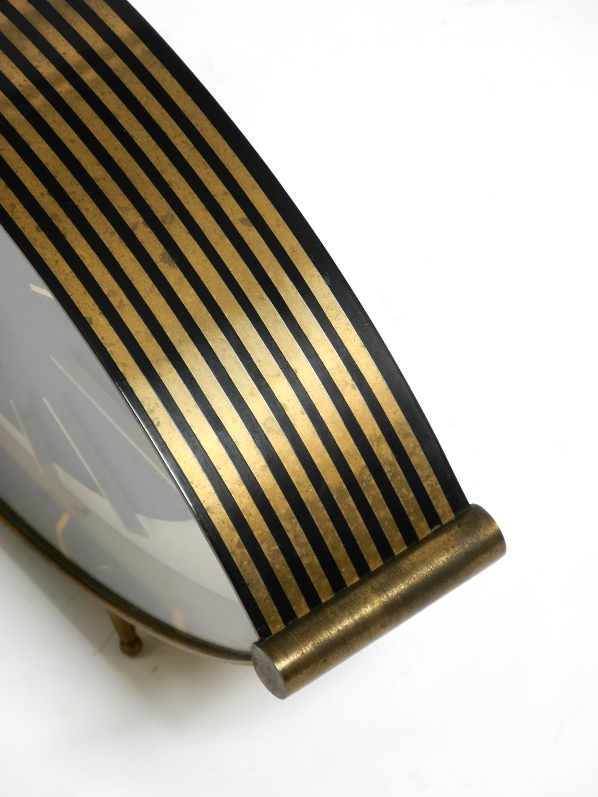 Große außergewöhnliche Mid-Century-Modern-Tischuhr aus Messing von Atlanta Electric im Angebot 7
