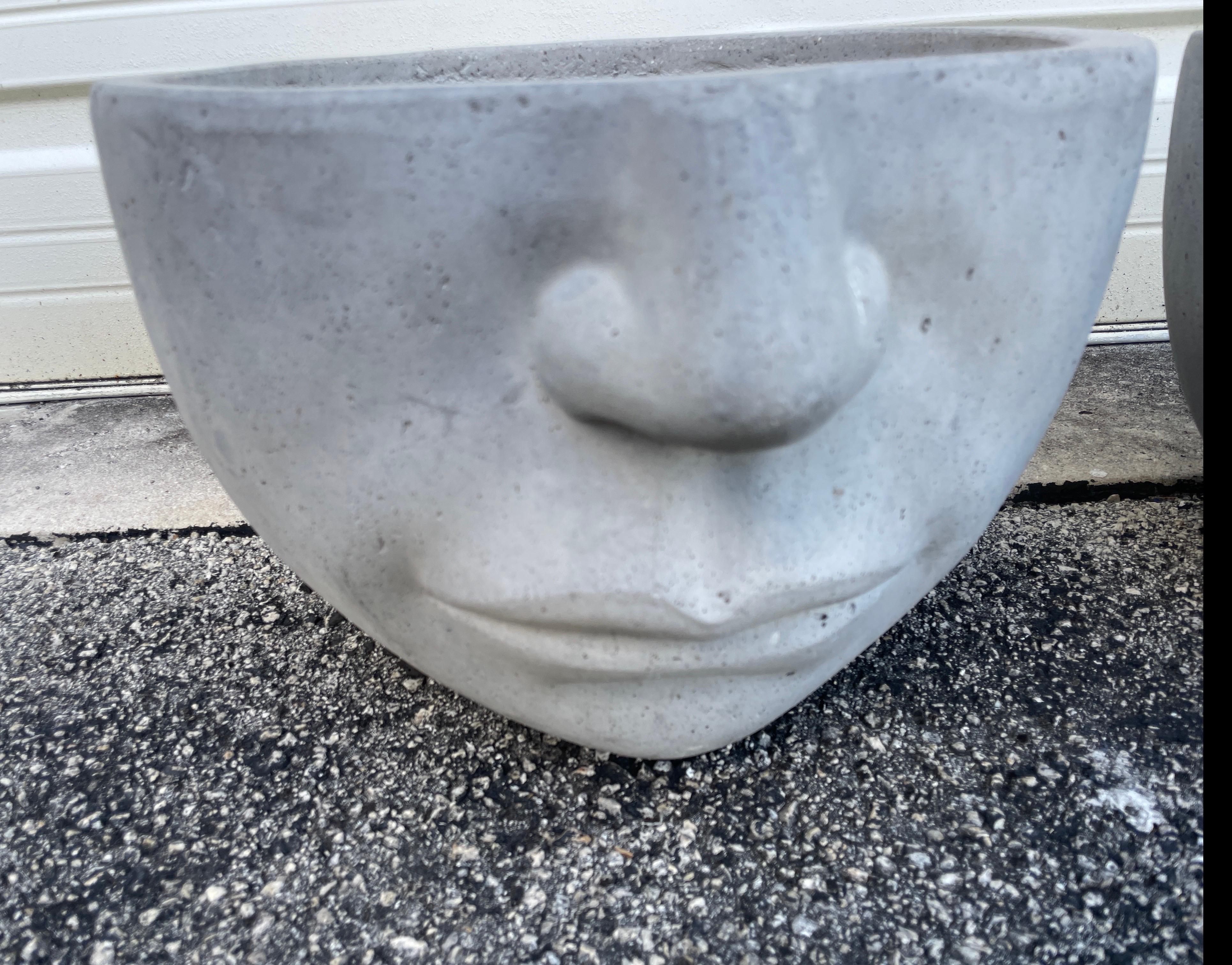 Large Face Planters Depicting a Nose & Lips For Sale 4