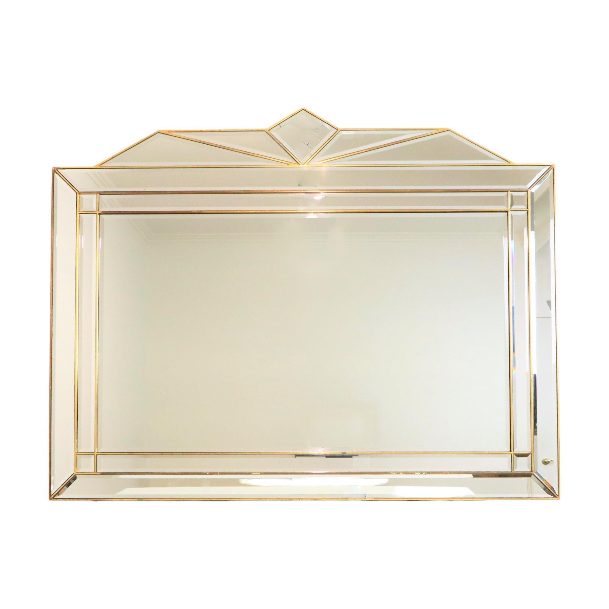 Grande specchio Deknudt a taglio sfaccettato XL Hollywood Regency Design in vendita 3