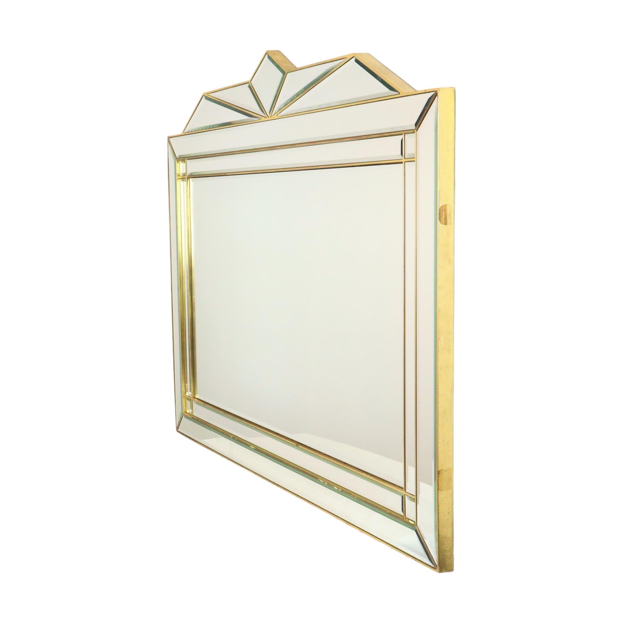 Europeo Grande specchio Deknudt a taglio sfaccettato XL Hollywood Regency Design in vendita