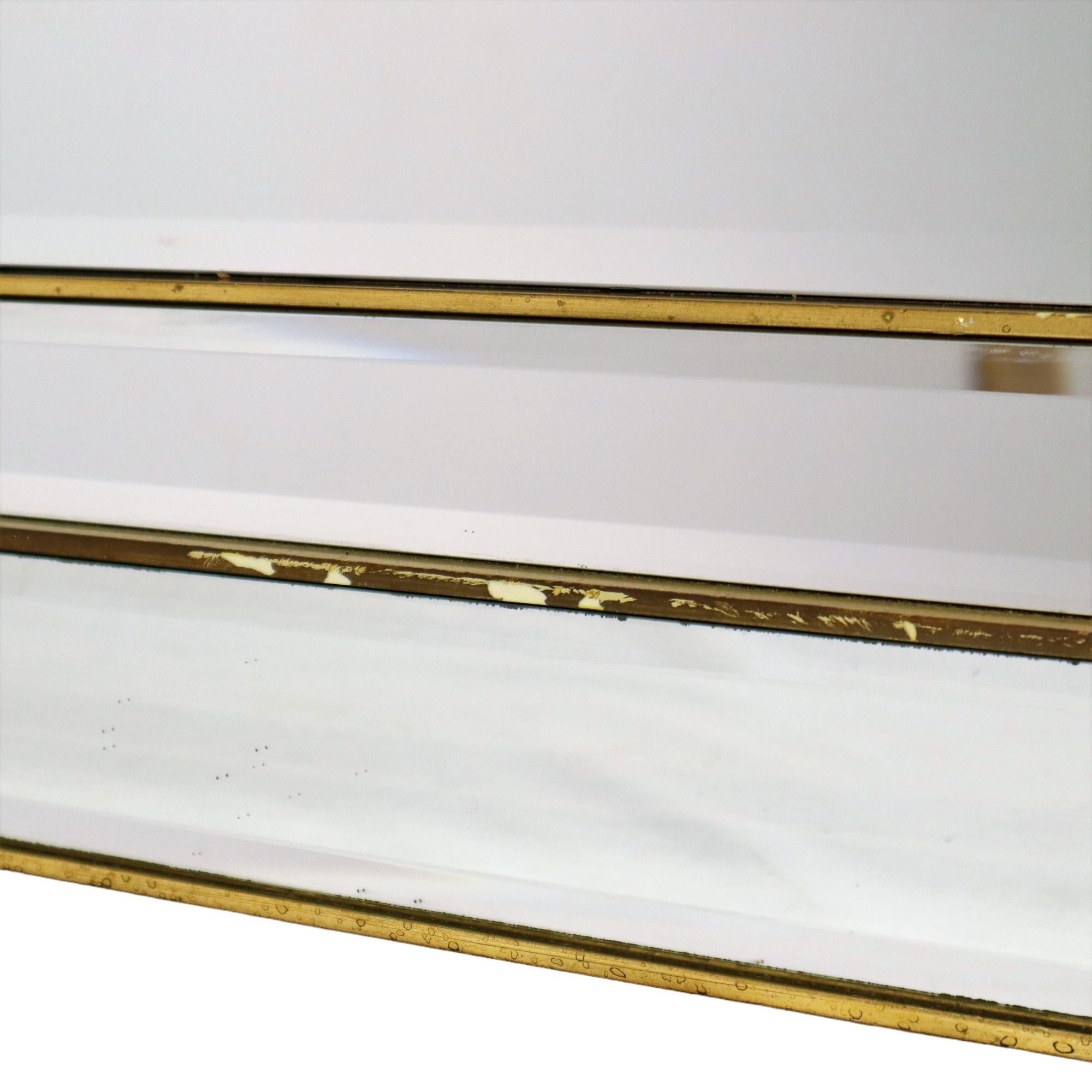 Fine XX secolo Grande specchio Deknudt a taglio sfaccettato XL Hollywood Regency Design in vendita