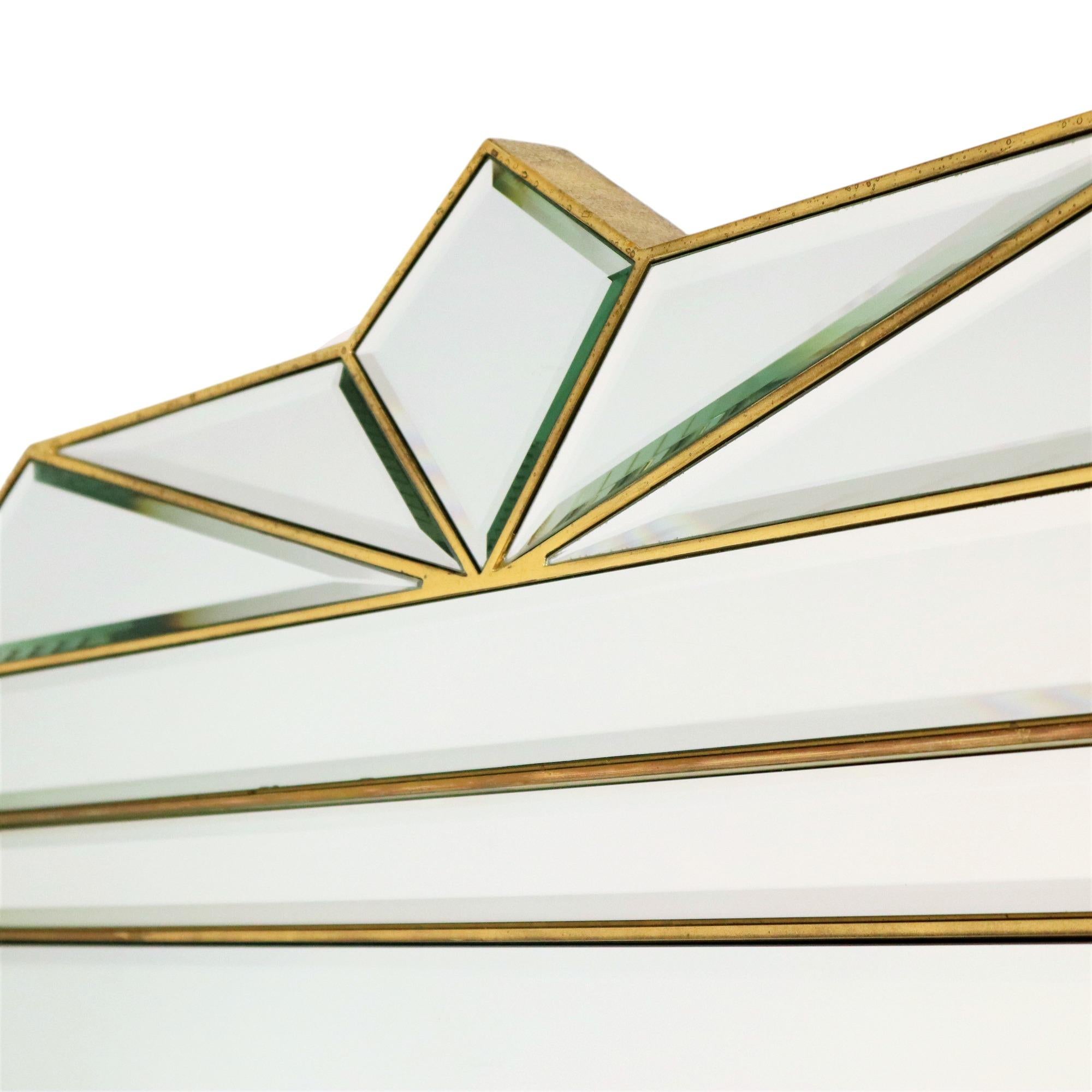 Grande specchio Deknudt a taglio sfaccettato XL Hollywood Regency Design in vendita 2
