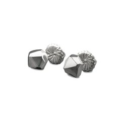 Large Facet Stud Earrings in Sterling Silver 925 by Leonie Simpson