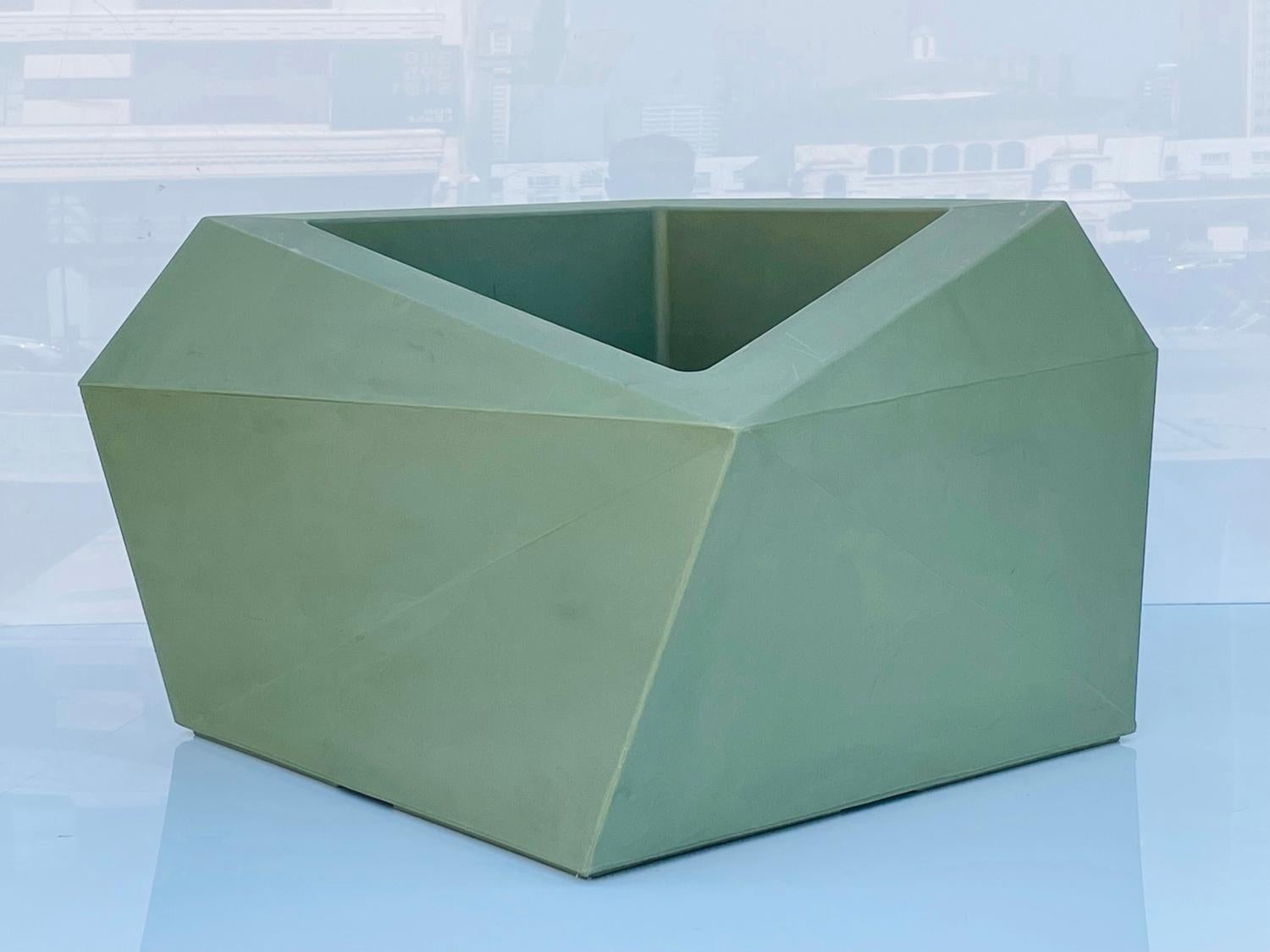 Mid-Century Modern Large Faceted Planter
