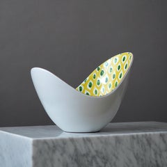 Large Faience Bowl by Stig Lindberg for Gustavsberg Studio, Sweden, 1950s