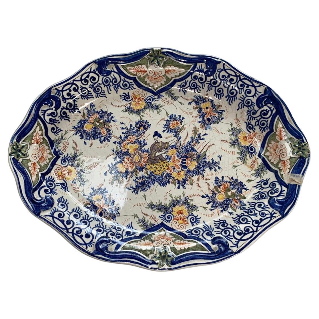 Large Faience Soup Tureen Delft, circa 1930 In Good Condition For Sale In Austin, TX