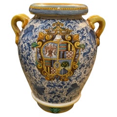 Large Faience Vase, Renaissance Style, 19th C