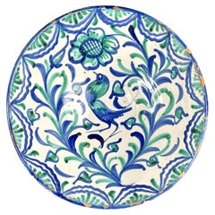 Große Fajalauza-Schale aus Granada (Lebrillo) – handbemalte andalusische Fayence – 12,2 Zoll