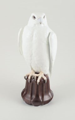 Large Falcon, Porcelain Figure, Dahl Jensen for Bing & Grondahl