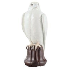 Antique Large Falcon, Porcelain Figure, Dahl Jensen for Bing & Grondahl