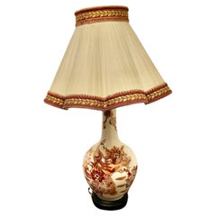 Large Famille Rose Dragon Vase Lamp, Classic Oriental Chintz