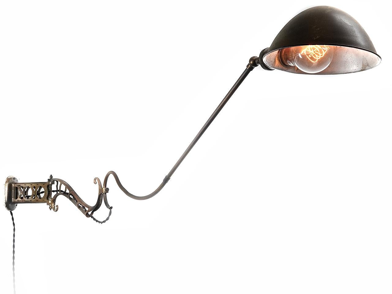 Art Nouveau Large Faries Company Dental Lamp, Dome Shade