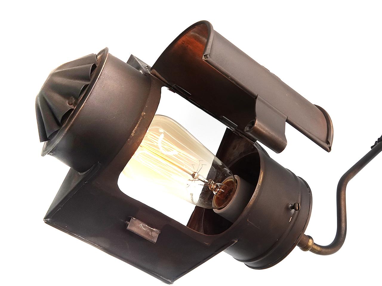 Industrial Large Faries Company Dental Lamp, Piper Mirrored Shade For Sale