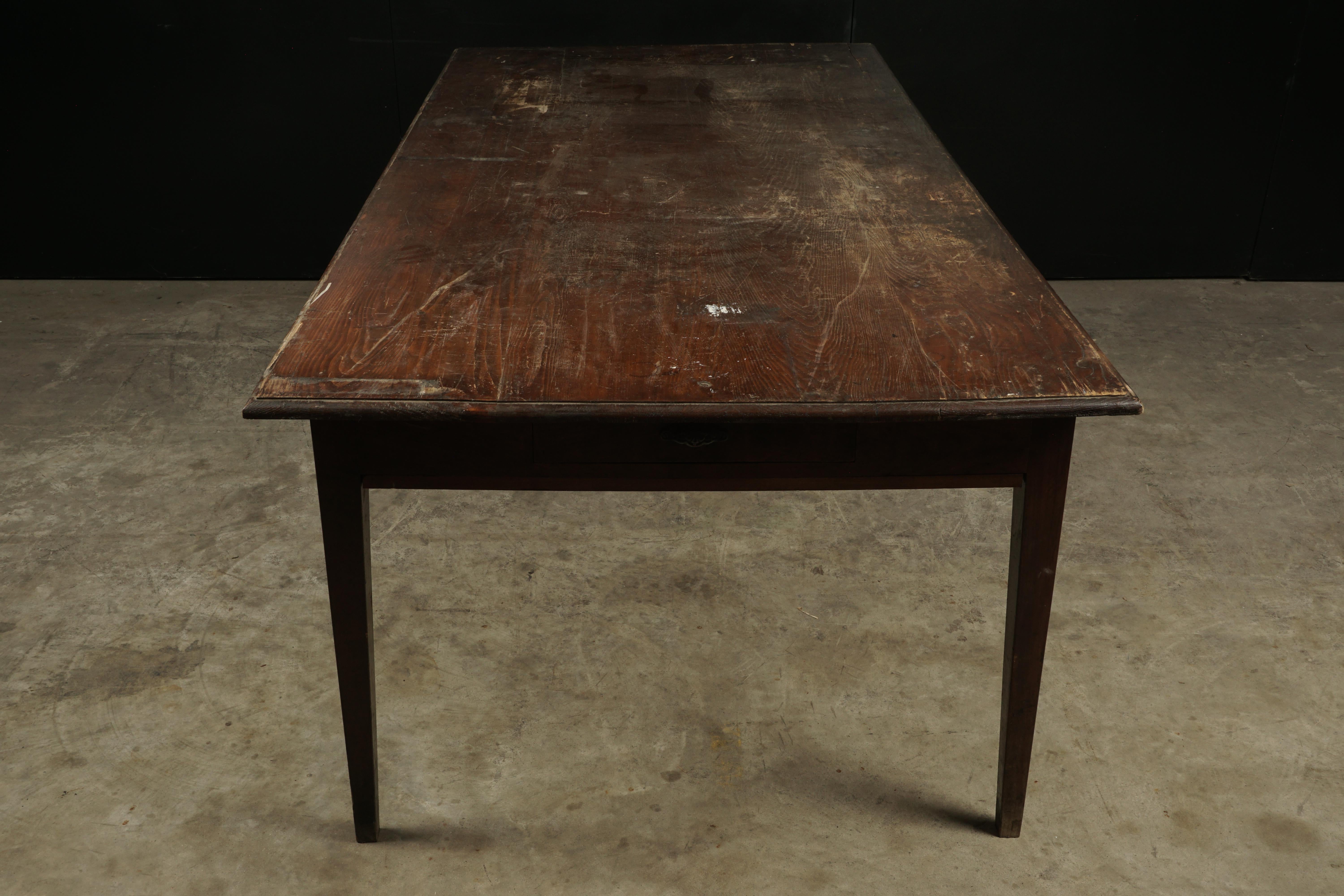 Large Farm Table from France, circa 1920 In Good Condition In Nashville, TN