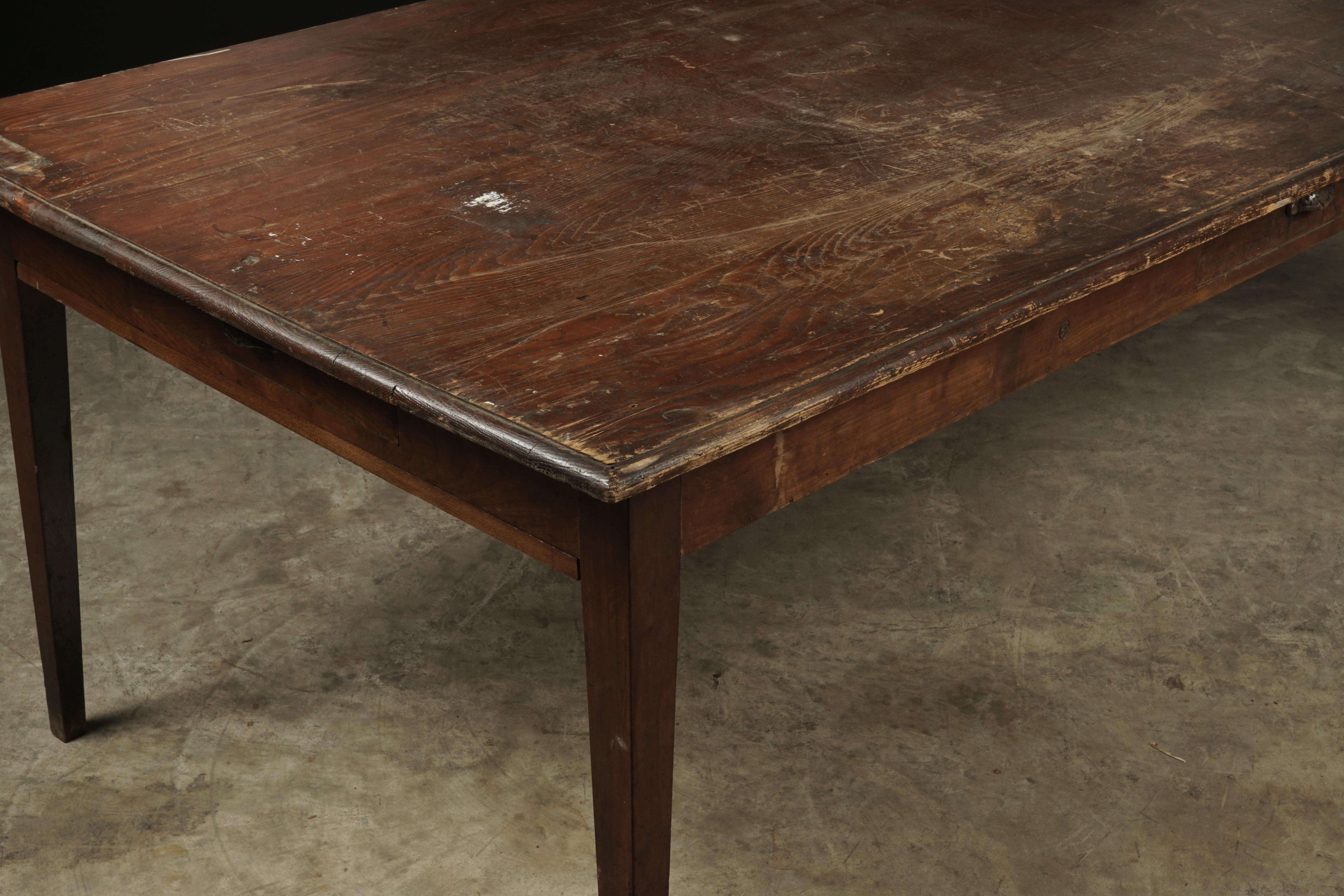 Early 20th Century Large Farm Table from France, circa 1920