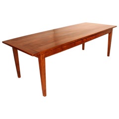 Antique Large Farm Table of the 19th Century in Cherrywood, France