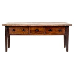 Large Farmhouse Preparation Table with Deep Drawers