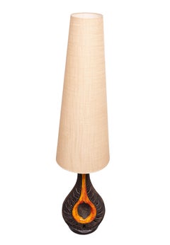 Large Fat Lava Ceramic Floor lamp by Walter Gerhards for West Germany 1970s