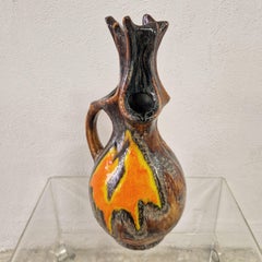 Large Fat Lava ceramic vase with four openings. 1970 - 1975